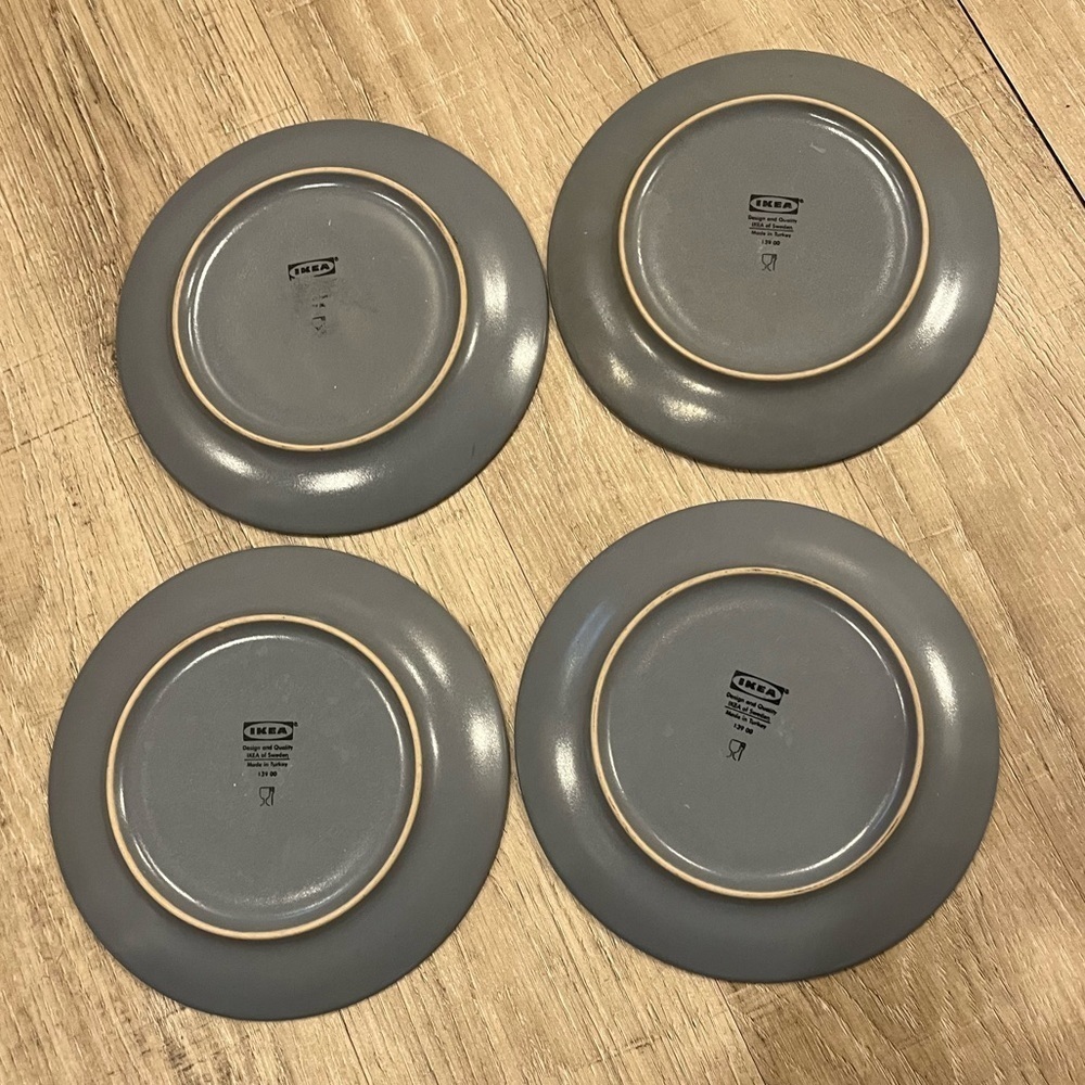 IKEA Slate Gray Salad 8” Plates Set of 4 - Picture 9 of 10